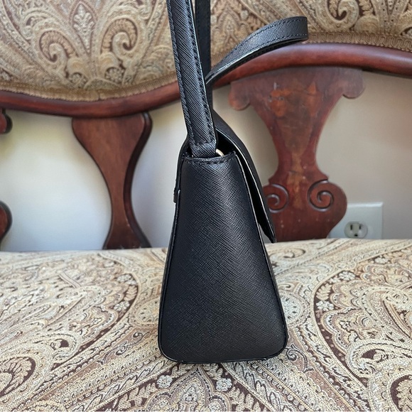 Kate Spade Laurel Way Mini Alisanne Crossbody Bag Black Saffiano Leather - Picture 10 of 15